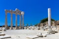 Old ruins in Side, Turkey Royalty Free Stock Photo