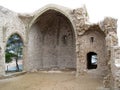 The old ruins of a Spanish castle. Spain. Lovely background. Royalty Free Stock Photo