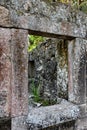 Old ruins of stone farm house built by slaves in the 18th century Royalty Free Stock Photo