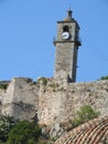 Old ruins turned into a clock tower Royalty Free Stock Photo