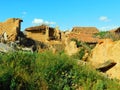 old ruins in Villaobispo of Vidriales