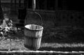 Old rural bucket well Royalty Free Stock Photo