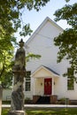 An old rural church with graveyard in foreground Royalty Free Stock Photo