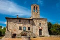 Old rural church in small town in Tuscany Royalty Free Stock Photo