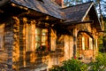 Wooden rural house in Poland, Roztocze region Royalty Free Stock Photo