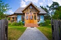 Wooden rural house in Poland, Roztocze region Royalty Free Stock Photo