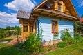 Wooden rural house in Poland, Roztocze region Royalty Free Stock Photo