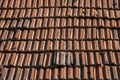 Old country house tiled top roof Royalty Free Stock Photo