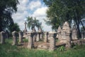 Old rural evangelical cemetery in Poland Royalty Free Stock Photo