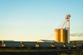 Old Rural Grain Elevator Loading Train