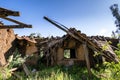 Country house destroyed by an earthquake.