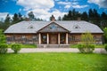 Old rural house with wooden roof Royalty Free Stock Photo