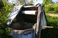 Old rural well close up