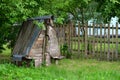 Old rural well with a wooden roof, Russia Royalty Free Stock Photo