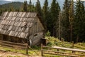 Old rural wooden house on a hill Royalty Free Stock Photo