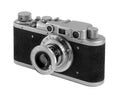 Old Russian camera FED Royalty Free Stock Photo