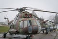 Old russian combat helicopter MI-24V
