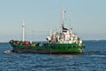 Old Russian merchant vessel near Saint Petersburg