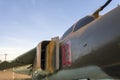 Old russian Mig-23 fighter jet in a military museum