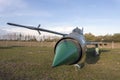 Old russian Mig-21 fighter jet in a military museum Royalty Free Stock Photo