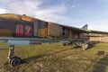 Old russian Mig-23 fighter jet in a military museum Royalty Free Stock Photo