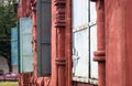 Old Russian orthodox church building. Closed and open windows. Royalty Free Stock Photo