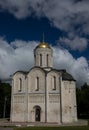 Old russian Orthodox Churches in Vladimir and Suzdal with cross in summer day Royalty Free Stock Photo