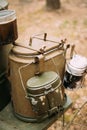 Old Russian Soviet World War II Marching Pot Dixie. WWII Military Equipment Royalty Free Stock Photo