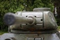 Old russian tank in an outdoor museum. Armed military forces in Royalty Free Stock Photo