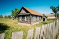 Old Russian Traditional Wooden House In Village Of Belarus Or Russia Royalty Free Stock Photo