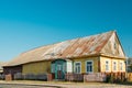 Old Russian Traditional Wooden House In Village Of Belarus Or Russia Royalty Free Stock Photo