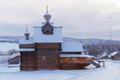 Old russian wooden orthodox church Royalty Free Stock Photo