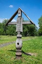 Old Russian wooden totem