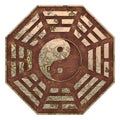 Old rust Bagua Yin Yang sign
