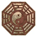 Old rust Bagua Yin Yang sign Royalty Free Stock Photo