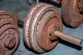 old rust barbell Royalty Free Stock Photo