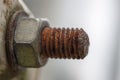 Old rust with nut Royalty Free Stock Photo