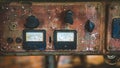 Old Rust Volt and Ampere Gauges Royalty Free Stock Photo