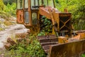 Old rusted broken down bulldozer