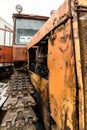 old rusted bulldozer