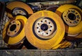 Rusty brake discs Royalty Free Stock Photo