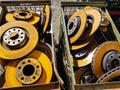 Rusty brake discs Royalty Free Stock Photo