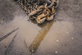 Old rusted chains view from the top Royalty Free Stock Photo