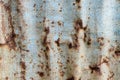 Old and Rusted decay metalsheet wall Royalty Free Stock Photo