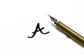 Old rusted dip pen Royalty Free Stock Photo