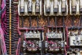 Old Rusted Electrical Panel with Fuses and Contacts in an Abandoned Automobile Factory III Royalty Free Stock Photo