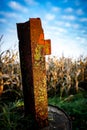 Old rusted fence post Royalty Free Stock Photo