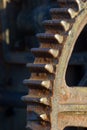 Old rusted gear in a port Royalty Free Stock Photo