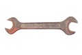 Old rusted hand wrench tool or spanner