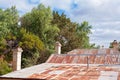 Old Rusted Iron Roof Of House Royalty Free Stock Photo